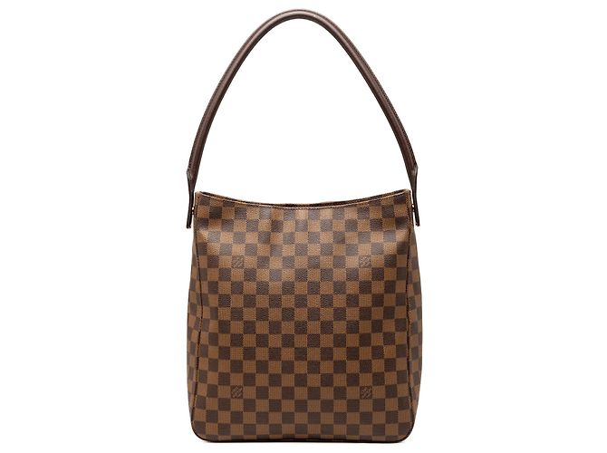Louis Vuitton Marrone Damier Ebene Looping GM