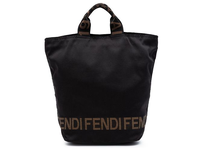 Tote de nylon marrom Fendi Castanho escuro