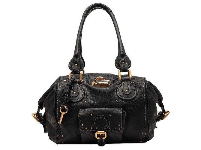 Borsa a tracolla Paddington in pelle nera Chloé Nero