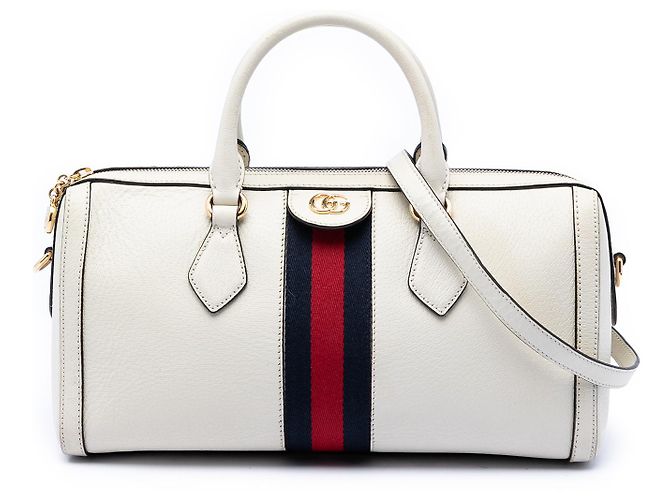 Gucci Beige Medium Kalbsleder Web Ophidia Handtasche