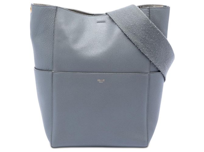 16 Céline Borsa a secchiello Celine Gray Medium in pelle Seau Sangle Marrone