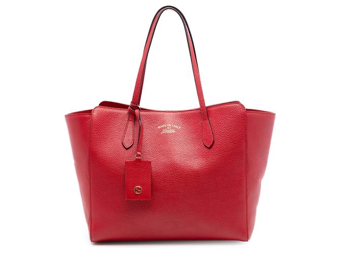 Bolsa Tote Swing em couro vermelho tamanho Medium Gucci