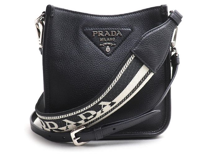 Sac à bandoulière Prada Vitello Daino Noir