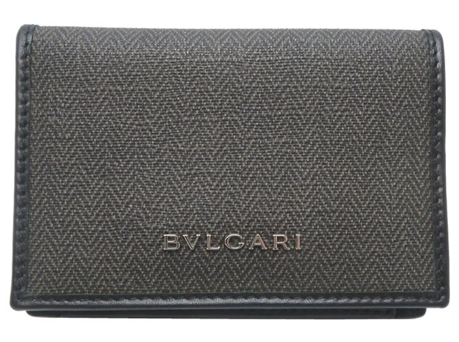 Bulgari Porta-cartões Weekend Bvlgari Marrom Preto