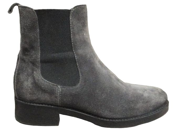Autre Marque Via Vai Wildleder Stiefeletten Grau