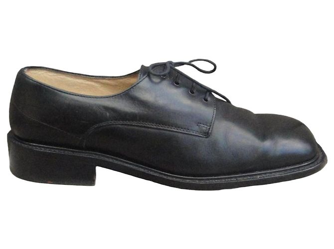 Paraboot Leder Derbys Schnürschuhe Schwarz