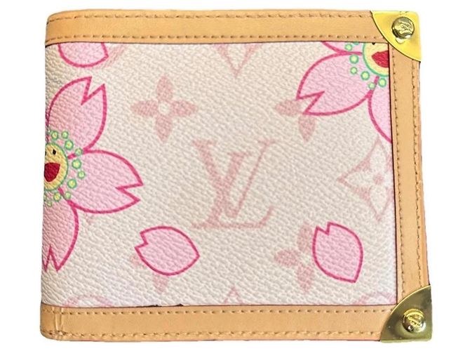 Louis Vuitton x Takashi Murakami Cartera Cherry Blossom Rosa