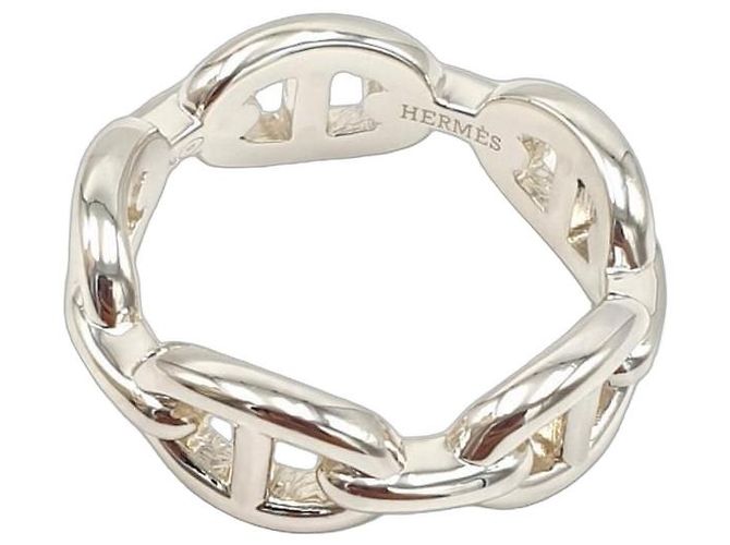 Hermès Chaine d'Ancre Enchainee PM Ring aus Silber, Größe 59