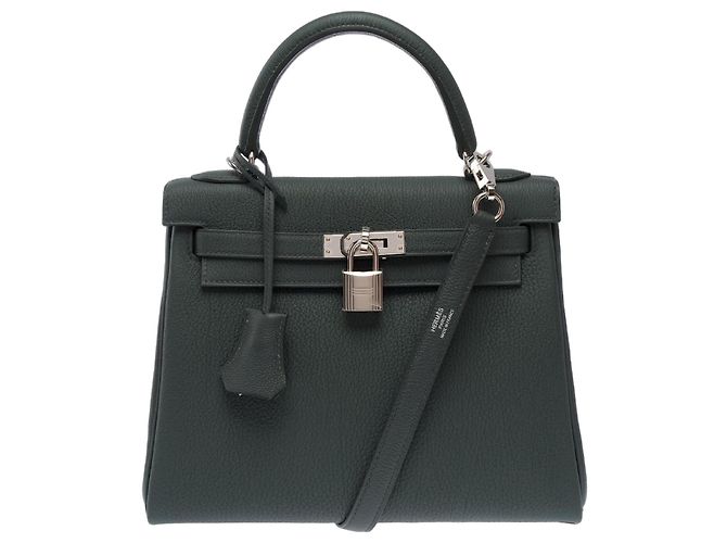 Hermès Bolsa HERMES Kelly 25 em Couro Verde - 103493