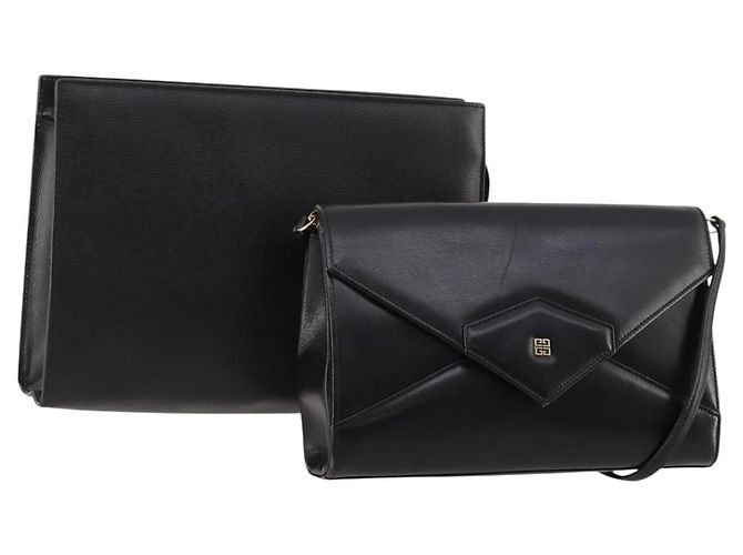 Bolsa de Ombro GIVENCHY em Couro 2 Set Preto Auth bs34777