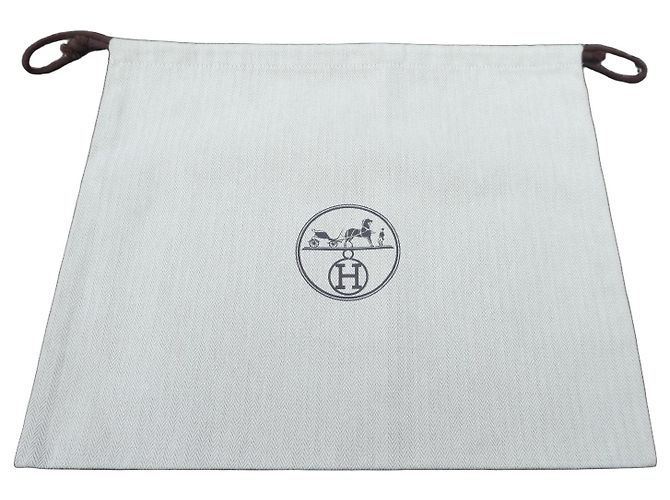 Hermès Funda de Lona Chevron Mini Kelly 2 Beige