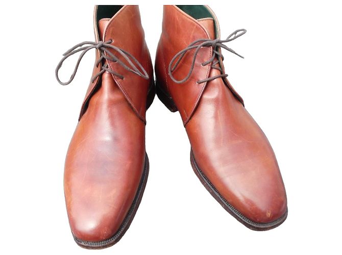 Autre Marque Crockett & Jones Shipton Leather Ankle Boots - Light Brown