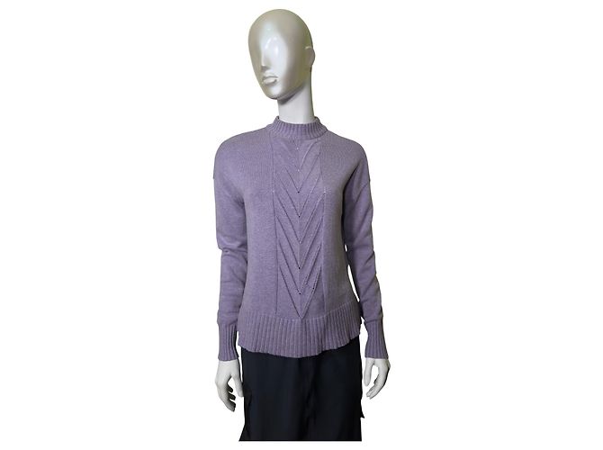 Badgley Mischka Lila Strickpullover