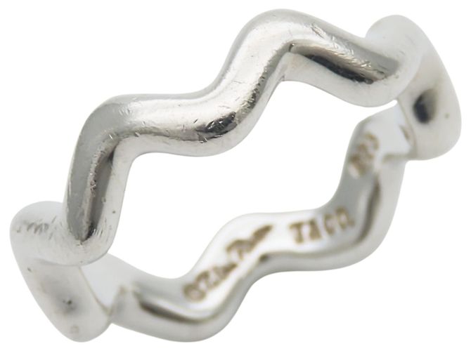 Tiffany & Co. Silberring mit Zigzag Wave Design