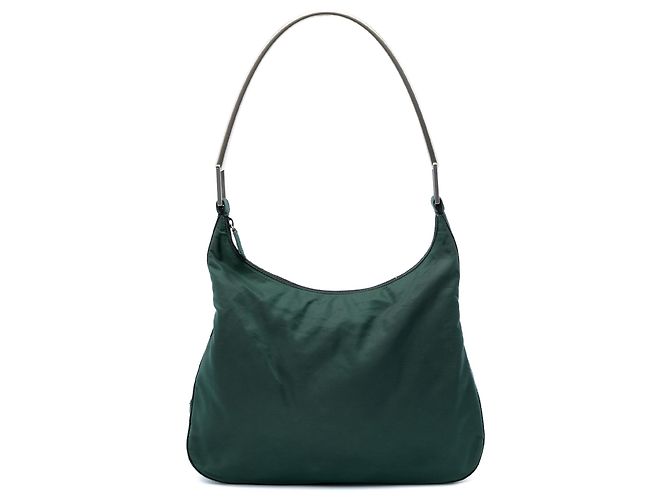 Borsa a Spalla Prada Green Tessuto
