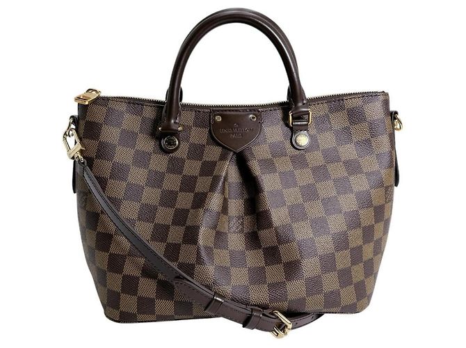Sac à main Louis Vuitton Damier Siena PM Marron Damier ebène