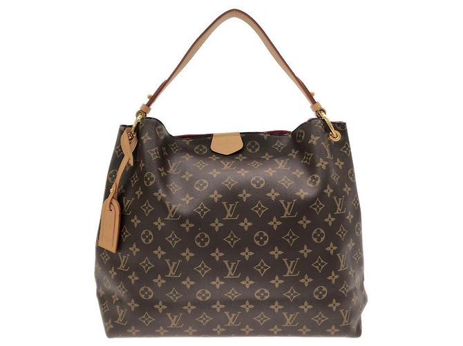 Borsa a Spalla Louis Vuitton Monogram Graceful PM M43701 Marrone Beige