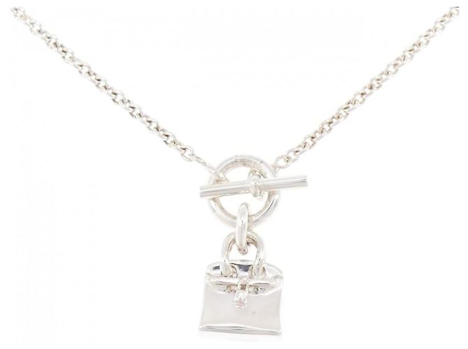 Hermès Collana Amulette Birkin Hermes Argento