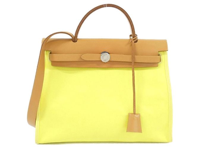 Hermès Hermes Herbag Zip PM Handbag Golden Yellow