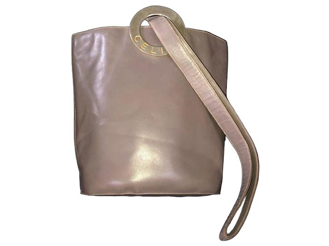 Céline Celine Borsa a secchiello in pelle taupe