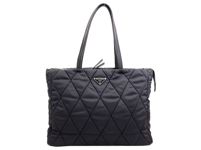 Bolso Tote Acolchado Prada Negro