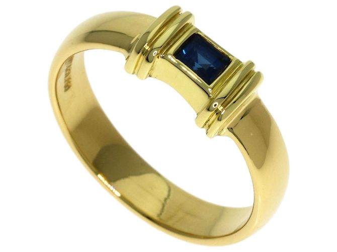 Anello stacking in oro giallo 18K Tiffany & Co. con zaffiri