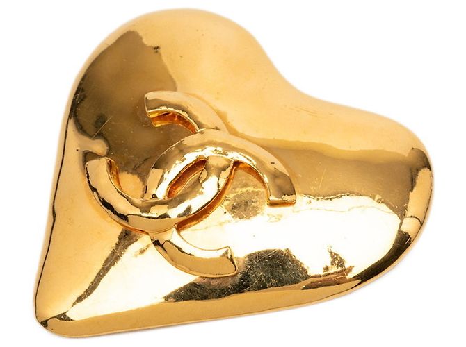 Spilla Chanel Coco Mark con Motivo a Cuore D'oro
