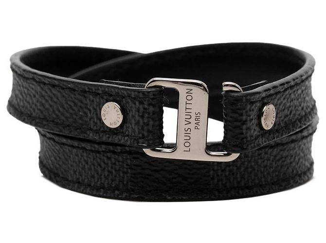 Bracciale Charm Louis Vuitton Damier Graphite Nero