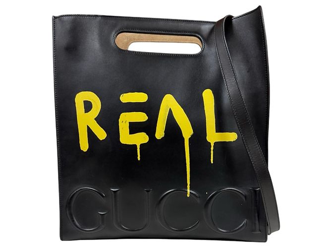 Borsa a Spalla Gucci Ghost Nero Giallo