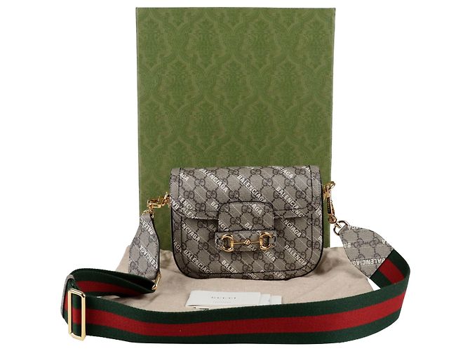 Horsebit 1955 Gucci Mini borsa a tracolla a spalla Horsebit Hacker Project Marrone