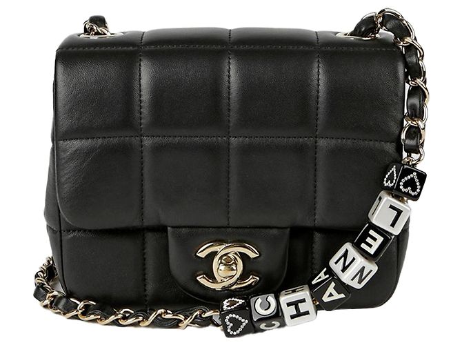 Chanel Mini borsa a tracolla e crossbody con catena Cube Nero