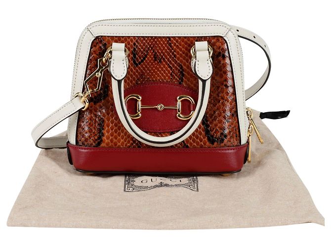 Horsebit 1955 Gucci Horsebit Mini Python Top Handle Tote Shoulder Bag