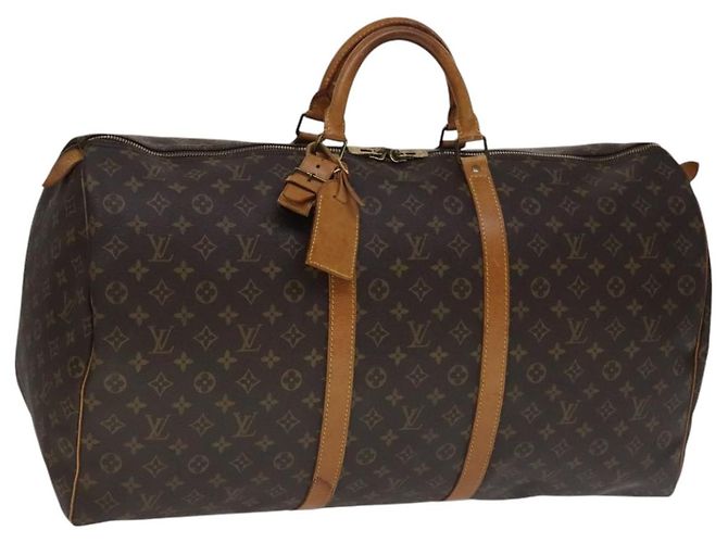Louis Vuitton Keepall Monogram Canvas 60 Castaño