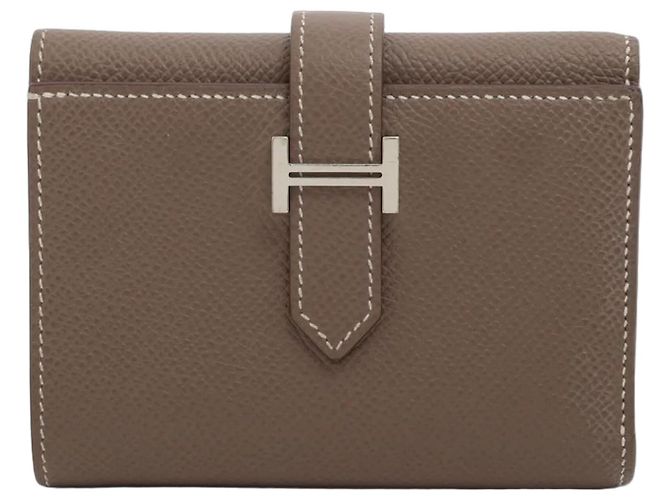 Market Hermès Cartera Compacta Combinada Bearn Hermes W Stamp 2024 Gris pardo