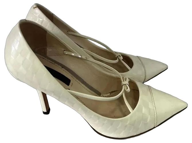 Louis Vuitton Heels White