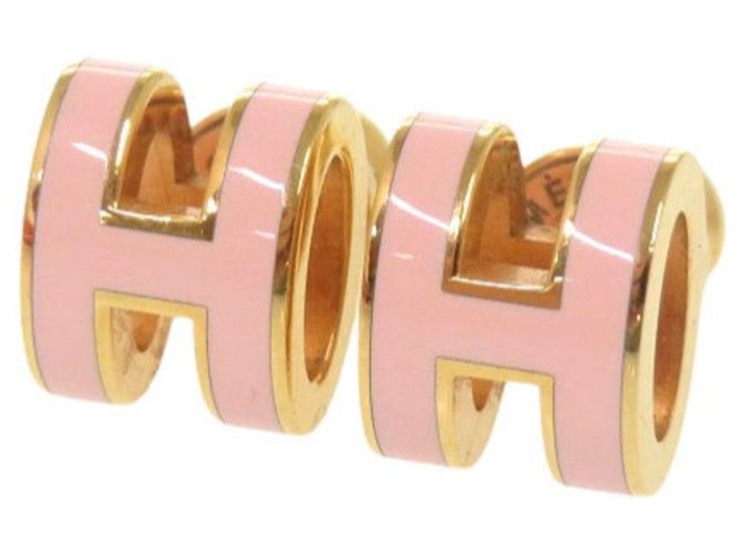 Hermès Orecchini Pop H Mini Oro Rosa D'oro 