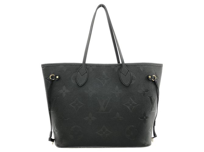 Louis Vuitton Monogram Empreinte Neverfull MM Handbag Black