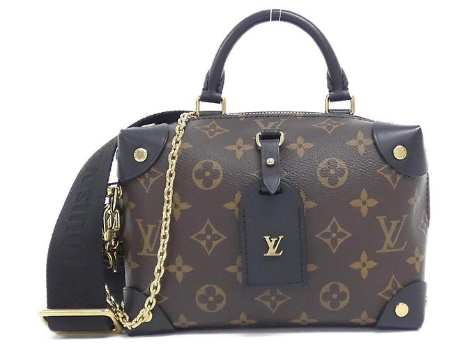 Borsa Louis Vuitton Monogram Petite Malle Souple Marrone