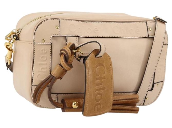 Chloé Bolsa de Ombro Chloe em Couro Rosa e Ouro Auth BA12443A Dourado