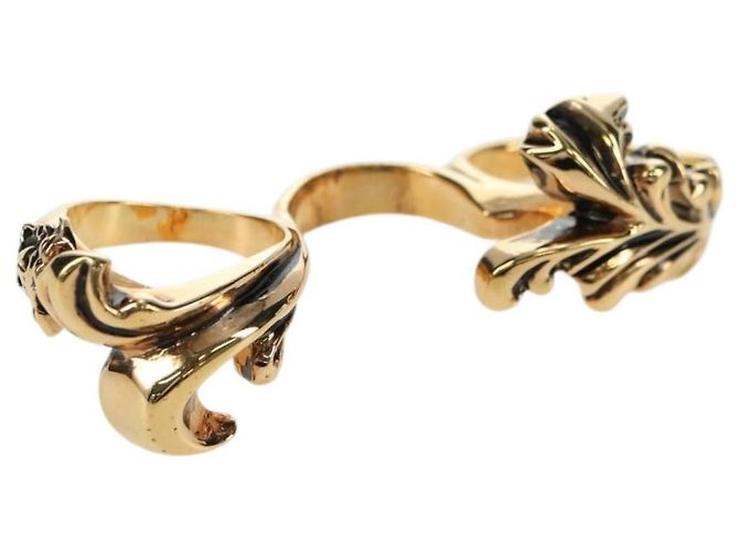 VERSACE Ring Metall Gold Tone Auth bs34882A