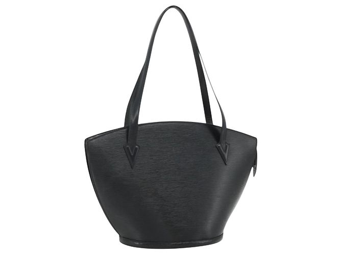 LOUIS VUITTON Epi Saint Jacques Bolso de Hombro Shopping Negro M52272 Auth 178686