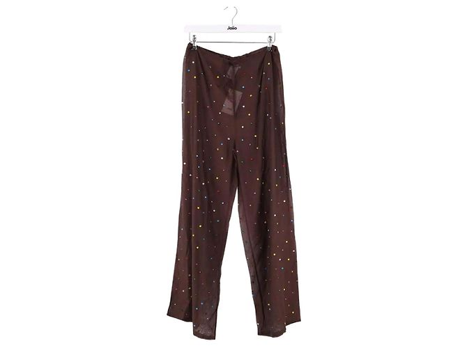 Autre Marque Pantalones anchos marrones Castaño