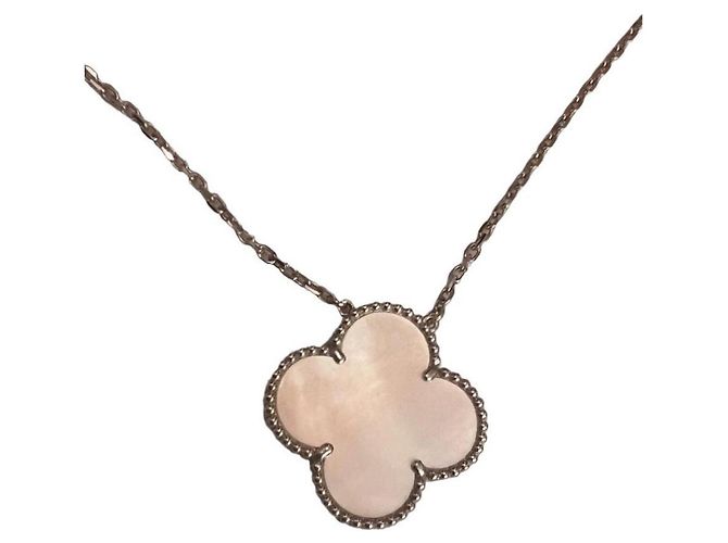 Van Cleef & Arpels Alhambra Magic Perlmutt-Anhänger Weiß 