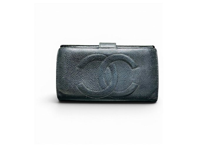 Chanel Coco Mark Bi-fold Wallet Black