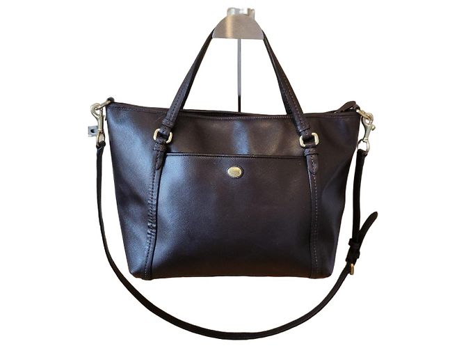 Coach Bolsa Tote de Couro Marrom