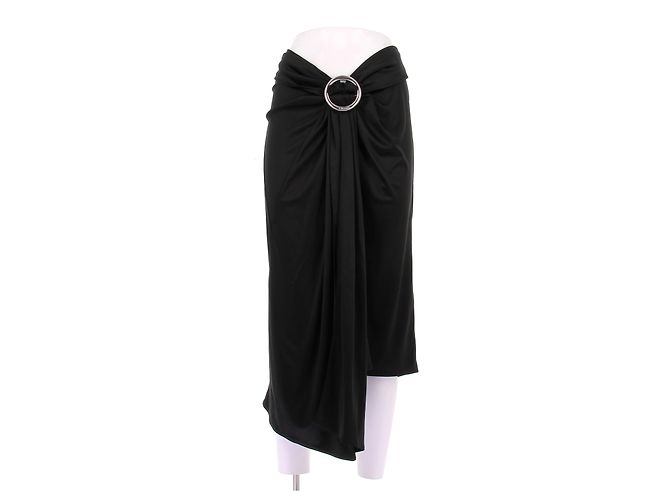 Falda de algodón negra Paco Rabanne x H&M Negro