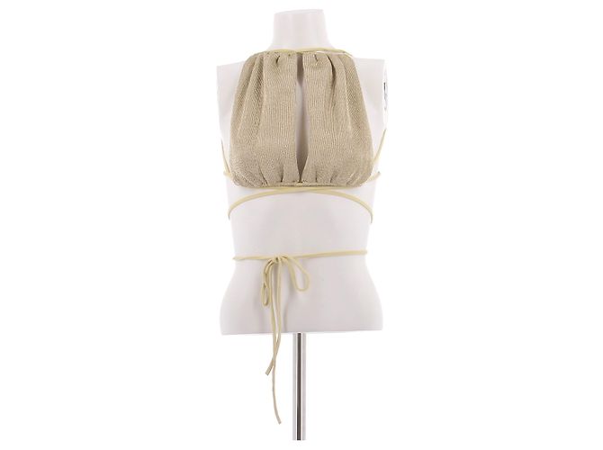 Autre Marque Rock und Bikini-Oberteil in Gold Golden