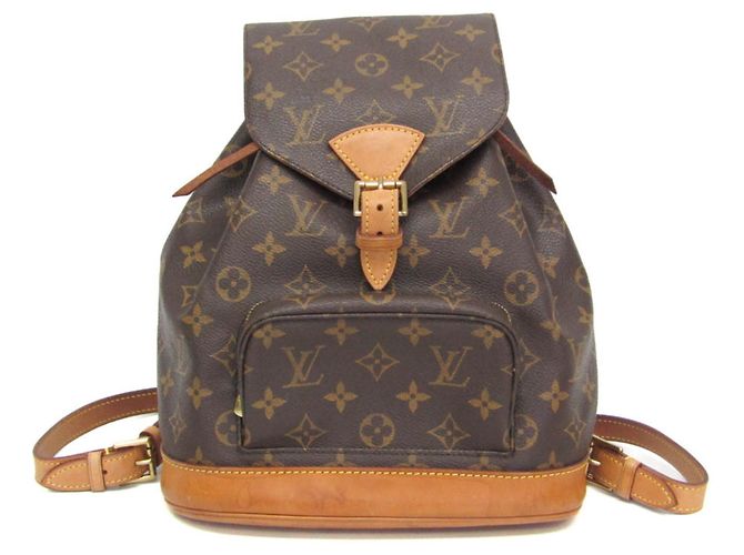 Louis Vuitton Monogram Montsouris MM M51136 Women's Backpack Brown