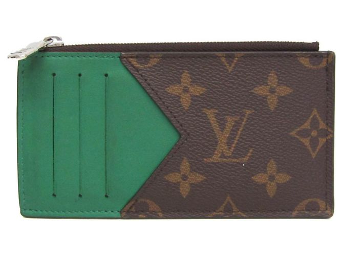 Louis Vuitton Monogram Macassar Kartenetui M82913 Braun Grün