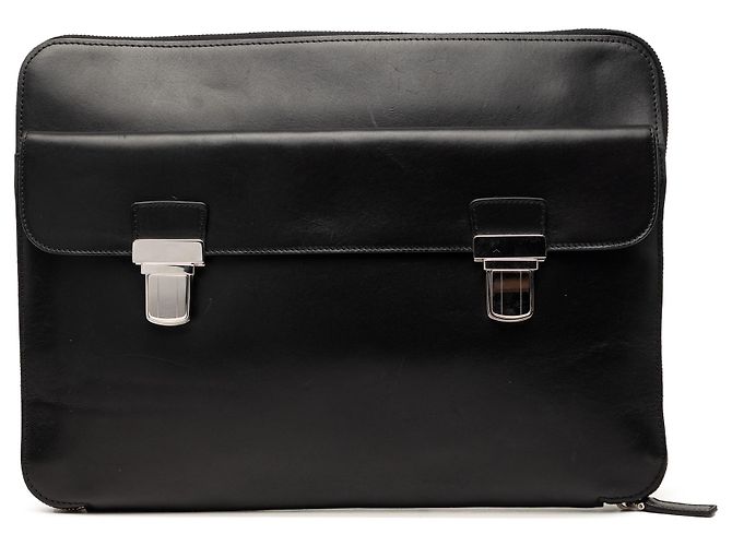 Clutch in pelle nera Saint Laurent Nero